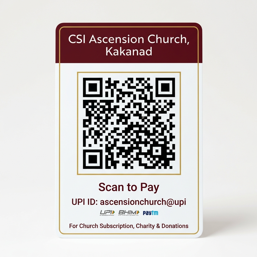 UPI QR Code - CSI Ascension Church